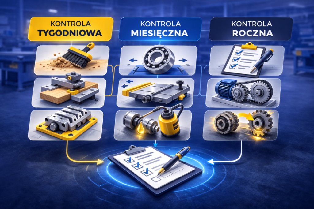 Harmonogram kontroli maszyny do drewna